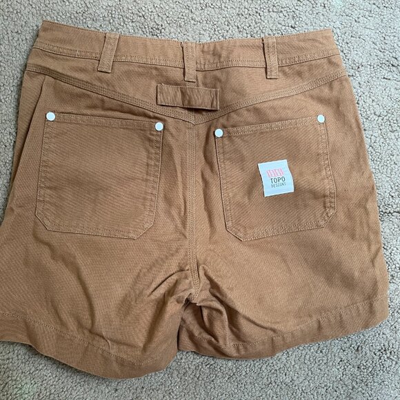 Topo Designs Tan Cotton Shorts | Everyday or Hiking | Size 6 - Picture 4 of 6